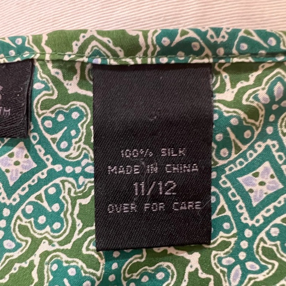 Express 100% Silk Ombré Beaded Wrap Skirt In Green Yellow Size 11/12 - Picture 6 of 11